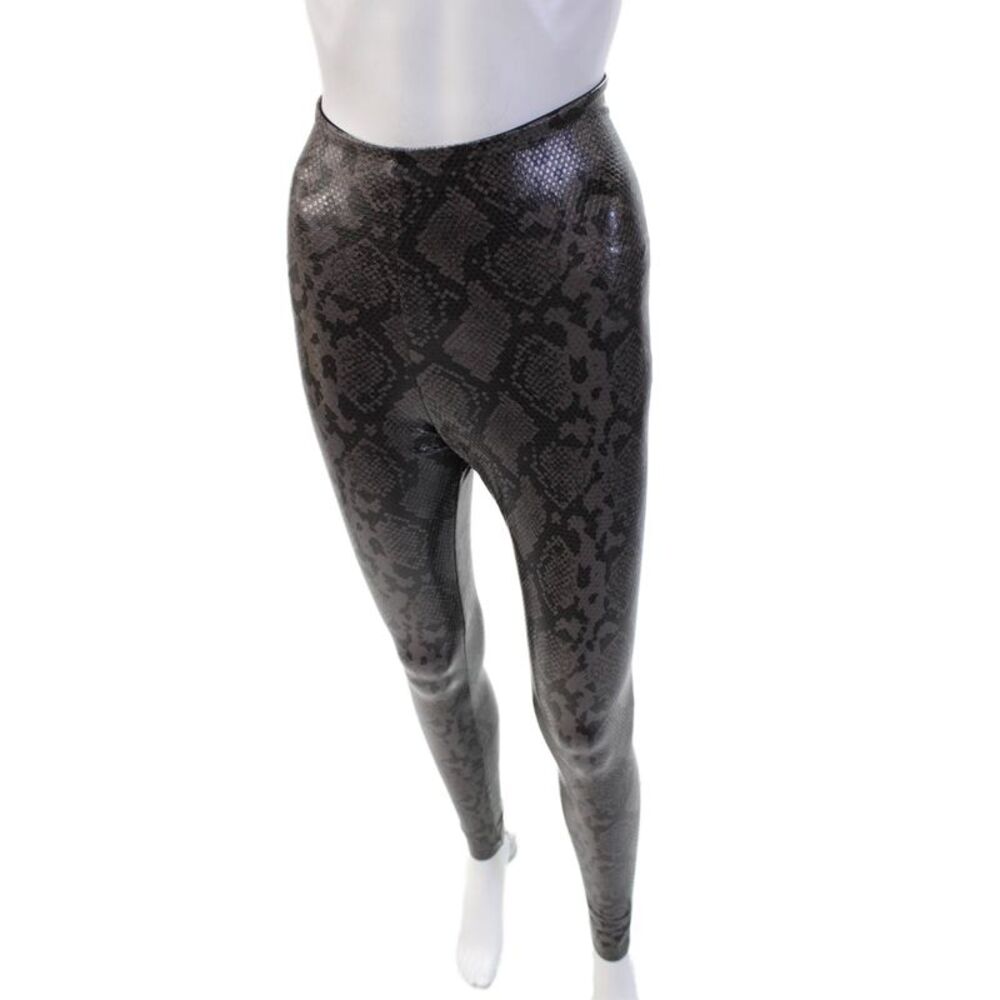 Commando Women Ankle Jeggings Black Snake Print Size S